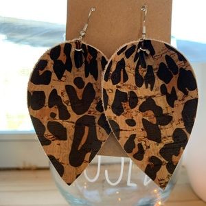 Faux leather earrings!